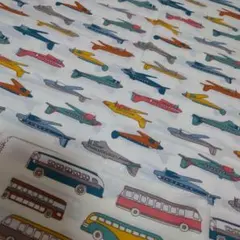 オーガニックコットン 生地 飛行機柄 男の子 子供服 ハンドメイド リバティ