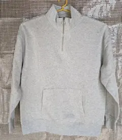 グレー ハーフジップ トレーナー XL