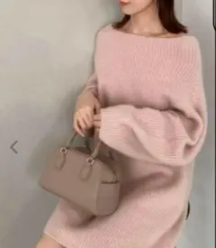 snidel ラクーンミニニットワンピース ピンク