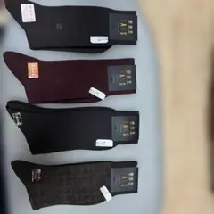 【限定値下未使用タグ付】日本製DAKS 秋冬物ソックス 4足セット