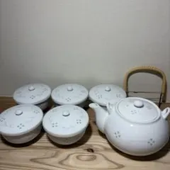 【新品】有田焼 急須＆湯呑み5客セット（番茶器揃）ホタル