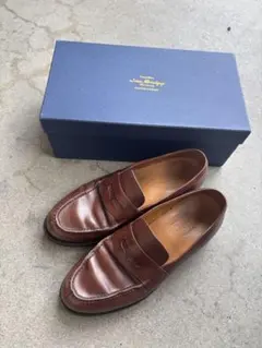 美品 ジャランスリワヤAlden ペニーローファー ブラウン - メルカリ