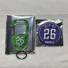 サンフレッチェ広島 シークレット カラビナ 刺繍缶バッジ チョン ミンギ 26