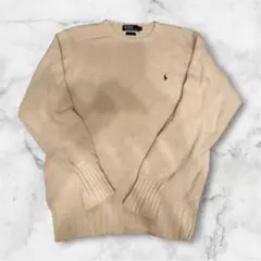 Polo by Ralph Lauren クルーネックニット ベージュ　90s