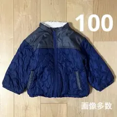 キルティング中綿ジャンバー 100cm アウター ネイビー 青