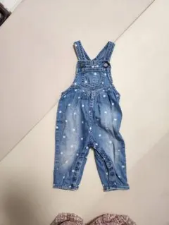 BABYGAPデニムロンパース 水玉模様 12-18ヶ月