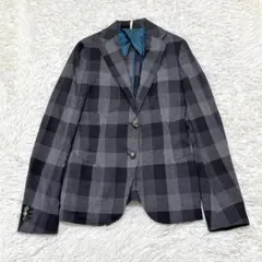 m's braque テーラードジャケット ブラックチェック 38のサムネイル