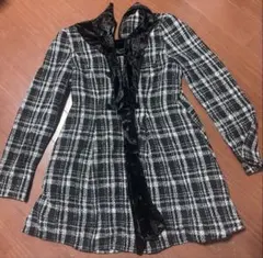 チェック柄ワンピース