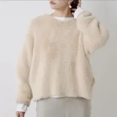 ガリャルダガランテネイビー　フェザーヤーンカーディガン