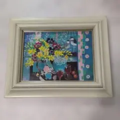 切り絵 アートフレーム 花と鳥『訳あり…』 - メルカリ