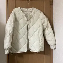 週末お値下げ　新品　オフホワイト キルティングジャケット M