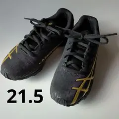 アシックス　Lazerbeam ブラック/ゴールド スニーカー　21.5cm