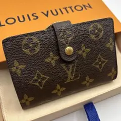 ルイヴィトン モノグラム ポルトフォイユ ヴィエノワ 二つ折り財布　がま口　茶色