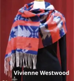 Vivienne Westwood ORB刺繍入り ウィンター柄 マフラー 大判
