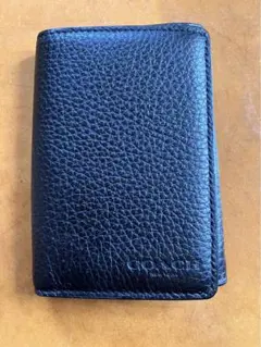 コーチ　ブラック レザー 名刺入れ　新品未使用