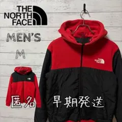 THE NORTH FACE メンズ パーカー レッド×ブラック M