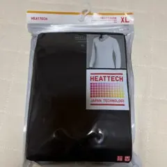 UNIQLOヒートテックV ネックシャツ 9分袖 XL　メンズ　ブラック　新品