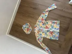 OCEAN & GROUND 花柄水着 100cm 帽子付き