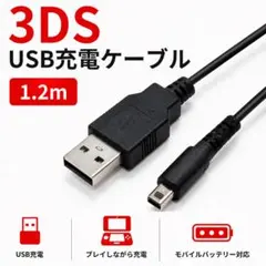 ▲任天堂 充電ケーブル 3DS 2DS DSi USB 充電器 1.2m