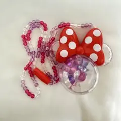 ディズニー ミニー 光るペンダントネックレス