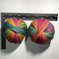 ウール75% 混紡毛糸 1玉500m 2玉 セット　編み物 かぎ針