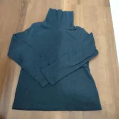 ダークグレー タートルネック セーター授乳服