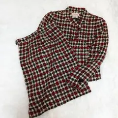 イタリア製生地 XYZ-HOUSE ツイード セットアップ スーツ 38 9AR