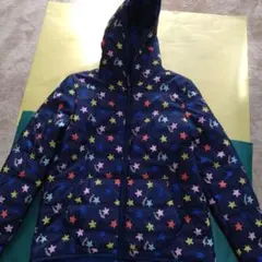 rough 中綿入り　星柄フード付きジャンパー