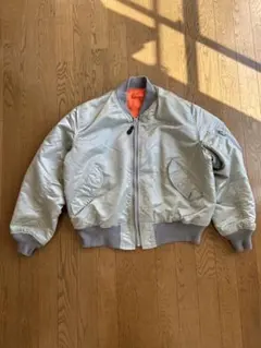 90s CORINTH コリンス MA-1 シルバー Lサイズ アメリカ製のサムネイル