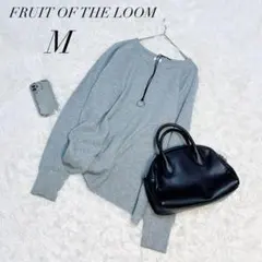 フルーツオブザルーム/カットソー/長袖/コットン/M/グレー/美品✨️