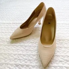 新品未使用⚑ ワコール サクセスウォーク　パンプス 23cm ベージュ　型押し
