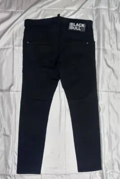 希少良品DSQUARED2ディースクエアードBLACK BULLストレッチ50黒 【公式