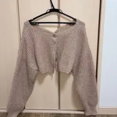 Ray Cassin 前後2wayツイストニットカーディガン ピンク