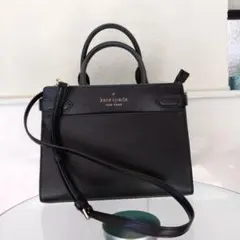 極美品❣️kate spade ブラック 2WAYショルダーバッグ