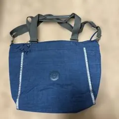 kipling ネイビー トートバッグ