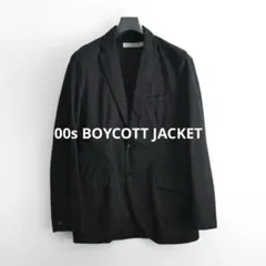 00s BOYCOTT 製品染 ブラック アンコンジャケット 3 テーラードのサムネイル