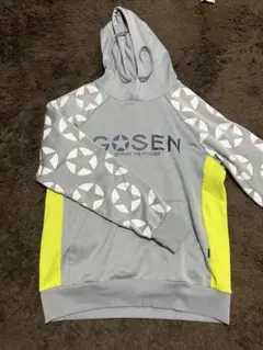 GOSEN パーカー スター柄 グレー 蛍光イエローのサムネイル