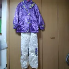 紫色ナイロン製スキーウェア（女性用）Lサイズ