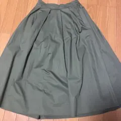 ehka sopo ロング フレアスカート 深緑のサムネイル