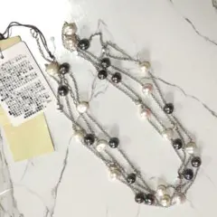 ポールスチュアート 淡水パール ステーション ネックレス 大珠