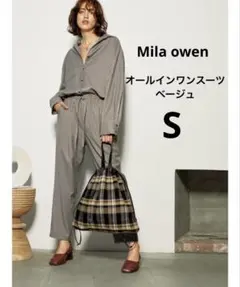 Mila owen スーツライクテーラードオールインワン ベージュ