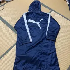 PUMA ネイビー ベンチコート フード付き　Ｌ〜Ｏ