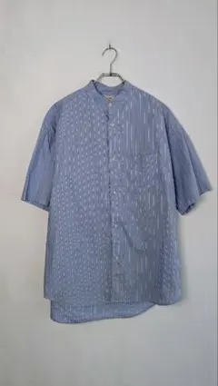 【FREAK'S STORE】ストライプ バンドカラー 半袖シャツのサムネイル
