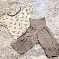 【期間限定値下げ】くまさん　クマ柄　ベビー　腹巻き付き　半袖パジャマ上下セット