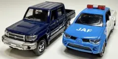 No.43 ランドクルーザー70 トライトンJAFトミカ 2台セットのサムネイル