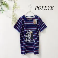【未使用タグ付】POPEYE　ポパイ　ボーダー　Tシャツ　カジュアル　アメカジのサムネイル