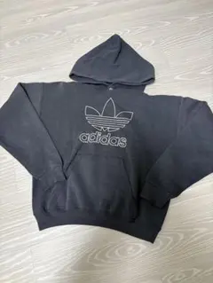 adidas パーカー　USA製 80s 90s 刺繍ロゴ　パーカー　Mサイズ