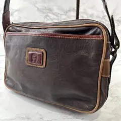 Etienne AIGNERエティエンヌアイグナー 本革 レザーショルダーバッグ