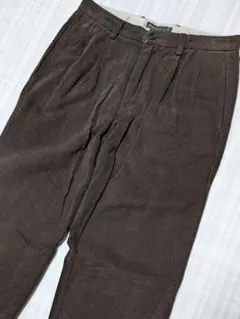 Henry Cottons コーデュロイパンツ ブラウン タックワイドパンツのサムネイル