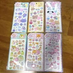 肉球ぷにぷにシール 6枚セット　立体シール 3Dシール　もちもち　可愛い